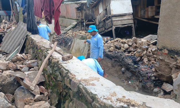 Pemkot Bandar Lampung Perbaiki Talud Jebol Di Kelurahan Campang Raya