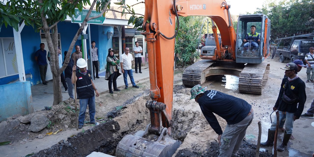 Pemerintah Kota Bandar Lampung Buat Saluran Air Baru di Panjang Utara.