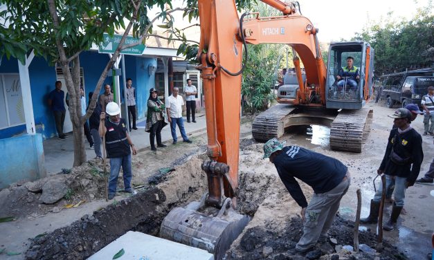 Pemerintah Kota Bandar Lampung Buat Saluran Air Baru di Panjang Utara.