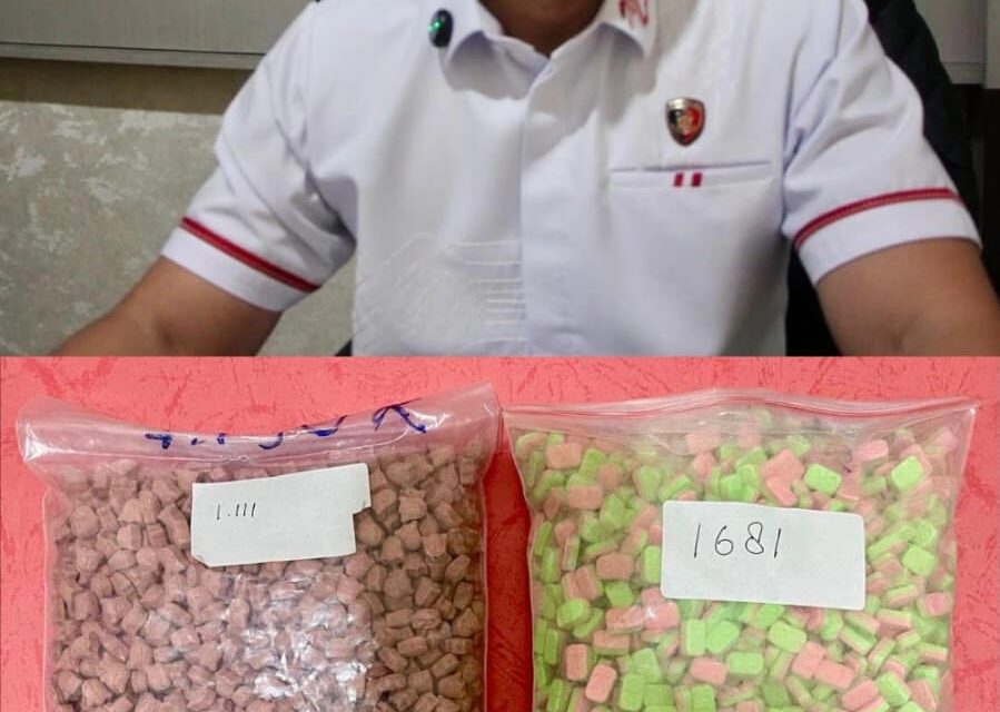Polres Lampung Tengah Gagalkan Penyelundupan 2.848 Pil Ekstasi dan 5,1 Gram Sabu, Tiga Pelaku Ditangkap!