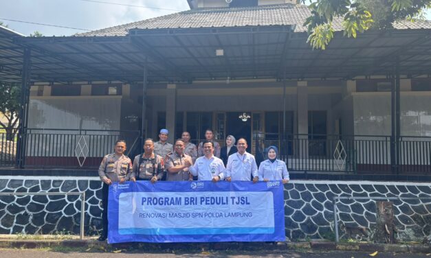 BRI Kanca Teluk Betung Serahkan BRI Peduli Renovasi Masjid SPN Polda Lampung, Wujud Nyata Dukungan terhadap Sarana Ibadah