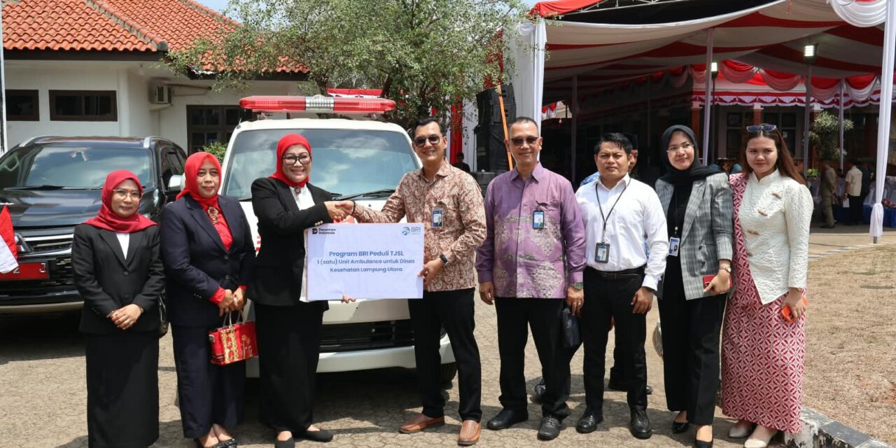 BRI Kanca Kotabumi Serahkan Bantuan CSR Ambulans kepada Pemkab Lampung Utara, Dukung Pelayanan Kesehatan Masyarakat