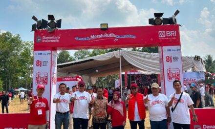 Semarak Merah Putih BRI Region 5 Bandar Lampung Hadir di Desa Sridadi, Dorong Ekonomi Kerakyatan dan Semangat Kemerdekaan