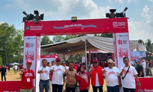 Semarak Merah Putih BRI Region 5 Bandar Lampung Hadir di Desa Sridadi, Dorong Ekonomi Kerakyatan dan Semangat Kemerdekaan