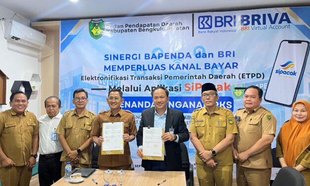 BRI Branch Office Manna Gandeng Bapenda Bengkulu Selatan Perluas Kanal Pembayaran PBB-P2 hingga Desa